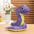Adorable serpiente de peluche con lentejuelas moradas para decorar el Año de la Serpiente 2025 - 20cm / Púrpura