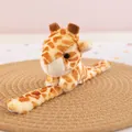 Adorable plush giraffe snap bracelet animal toy for kids featuring soft faux fur texture - Giraffe Slap Bracelet / Zoo Style