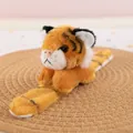 Cute plush tiger slap bracelet animal themed snap wristband for children zoo parties - Yellow Tiger Slap Bracelet / Zoo Style