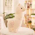 Soft large white alpaca plush toy stuffed animal pillow variant for birthday gifts - White / 80cm
