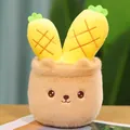 Cute 8-inch capybara plush toy flower pot with pineapple cactus ears decoration - Bear Pineapple / 22cm