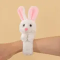 Cute white rabbit plush slap bracelet soft wrist accessory for children and animal lovers - White Rabbit Style (5727903328939) / 20cm