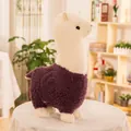 Cute purple and white alpaca plush toy with soft lamb wool texture for home decor - Purple / 80cm