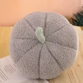 Soft grey sherpa pumpkin plush pillow cushion for cozy living room home decoration - 15cm / Gray