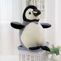 Realistic small penguin plush toy polar animal stuffed doll in a basket for kids gift - Penguin Plush Toy / 18cm