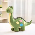Simpatico dinosauro di peluche verde con macchie colorate e consistenza morbida. - 40CM / Verde