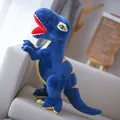Realistico grande peluche di dinosauro T-Rex blu, giocattolo morbido per bambini e regalo - Blu / 29cm