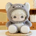 Adorabile bambola di peluche con un costume da orsetto grigio della serie Cream Puff. - 23cm / Lupo Grigio Trasformabile