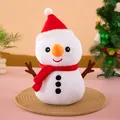 Niedlicher Weihnachts-Schneemann aus Plüsch mit roter Weihnachtsmütze und rotem Schal - Schneemann / 20cm