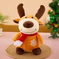 Süßes Weihnachts-Rentier-Plüschtier mit rotem Schal und Schneeflocken-Stickerei als Geschenk - Elch / 20cm