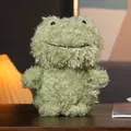 Peluche grenouille verte frisée doudou animal pour cadeau apaisant enfant - Grenouille