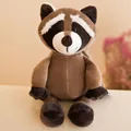 Cuddly raccoon stuffed animal plush toy with soft brown and white realistic fur details - Raccoon