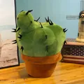 Weiches Kaktus-Plüschtier-Kissen mit realistischen Filzdornen für Deko - Grün (Kaktus-Stil) / 37cm