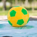 Soft and huggable plush soccer ball toy in vibrant green and yellow colors for kids - Yellow-Green / 20cm