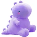Simpatico dinosauro di peluche viola in morbida posizione seduta per regali ai bambini - 30 cm / Viola