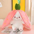 Soft and cute strawberry bunny plush toy variant with long pink ears and heart nose - Strawberry Bunny / 25cm