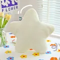 Decorative soft cream star-shaped plush pillow in Nordic minimalist style for home - White / 30cm
