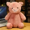 Cute and soft pink pig plush toy animal stuffed doll for kids and home decoration - 25cm / Round Pink Pig