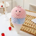 Adorabile peluche a forma di gelato rosa e blu con un piccolo dettaglio a corona - Circa 25cm / Gelato