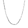 Minimalist polished silver titanium steel bamboo joint chain necklace for unisex wear - Bamboo Joint Chain Necklace / 45cm
