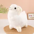 Vista detallada de la suave textura de la piel blanca de una ovejita de peluche - Blanco / 22cm