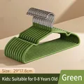 Durable green non-slip clothes hangers for babies and children aged 0-8, 29x17.8cm - Toddlers 0-8 Years (29cm) / Avocado Green