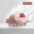 Soft silicone scalp massager and hair scrubber brush in elegant apricot pink finish - 1 Piece / Pink
