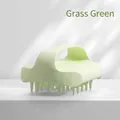 Ergonomic scalp massage shampoo brush in grass green finish with soft silicone bristles - 1 Piece / Green