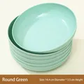Round mint green plastic bone dish for snacks and waste, diameter 14.4cm, SKU variant - Round / Green