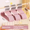 Pink matte resin children's non-slip clothes hangers for ages 0-8 years old, 30cm wide - Toddlers 0-8 Years (30cm) / Sakura Pink