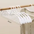White wide shoulder seamless anti-slip clothes hanger for space saving home storage - Wide Shoulder Style / 40.5cmx14cm / Cream