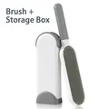 Double-sided lint remover brush with self-cleaning base for clothes and fabric hair removal - Large Set (Size L)
