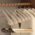Beige antislip kledinghanger met brede schouders voor zware jassen en pakken - Enkele Verpakking / Kaasabrikoos