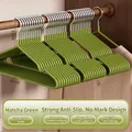 Matcha green extra thick non-slip children's hangers for seamless clothes organization - Adult (40cm) / Avocado Green