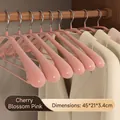 Sakura roze kleerhanger met brede schouders voor kreukvrije en slipvrije kledingopslag - Enkele Verpakking / Kersenbloesem Roze