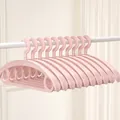 Duurzame kersenbloesem roze kledinghangers met brede schouders en antislipstrips - Thickened 80g Style / Perzikroze
