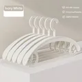 Cintres blancs ivoire durables et sans marques avec rainures antidérapantes pour armoires - Upgraded Extra Thick 125g Style / Ivoire