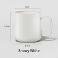Minimalistische matte sneeuwwitte tandenborstelbeker met ergonomische handgreep - 201-300ml / Wit