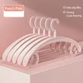 Cintres antidérapants rose pêche, conception extra épaisse sans marques d'épaules - Upgraded Extra Thick 125g Style / Rose Pêche