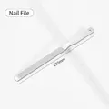 Lime à ongles professionnelle de 130 mm en acier inoxydable pour manucure à domicile - Grille Fine Double Face (Court) / Court 13cm