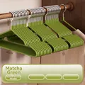 Matcha green non-slip seamless clothes hangers with thickened design - Adult / 10 Pieces Pack / Avocado Green