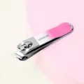 Slanted edge nail clipper featuring a stylish pink gradient handle for personal care - Slant Edge Nail Clipper / 1 Piece