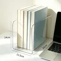Clear acrylic desktop bookstand and file organizer, with size 14x11.5x20cm marks - 1 Piece / Clear