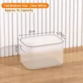 Translucent white rectangular storage box with lid, 9L capacity for home organization - Approx. 9L / Medium High Translucent White