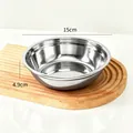 High-quality stainless steel food grade round bowl for kitchen, size 15cm x 4.9cm - 15cm Size / Steel Color