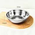 Professional food grade 17cm stainless steel round bowl for kitchen use, 5.1cm height - 17cm Pack / Steel Color