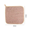 Premium square 25x25cm absorbent striped microfiber kitchen cleaning cloth in brown - Thin / 25*25cm / Coffee
