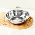 Durable food-grade stainless steel round bowl with 19.5cm diameter and 5.7cm depth - 19.5cm Version / Steel Color