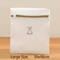 Large size mesh laundry bag with dress embroidery and yellow zipper for delicates - 39x48cm / Large (Skirts)