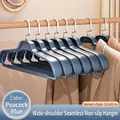 Durable peacock blue wide shoulder non-slip seamless clothes hanger for women suits - Women's Style (4831) / Teal